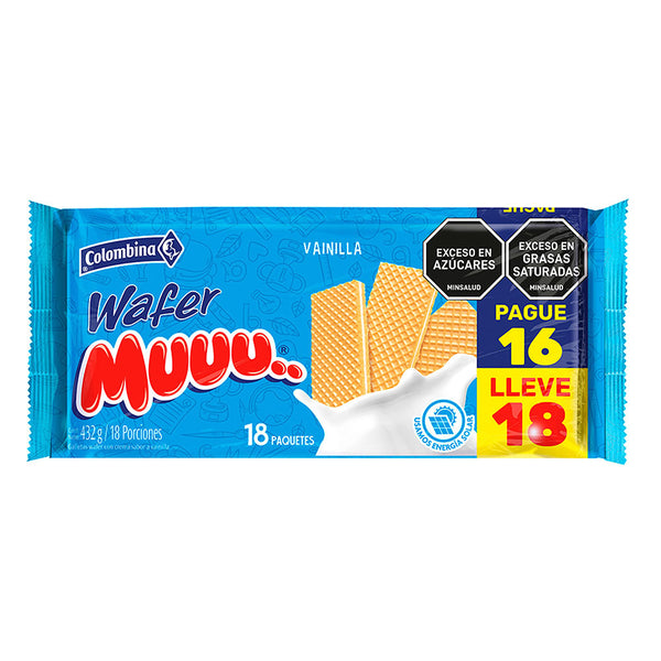 GALLETA MUUU COLOMBINA 18U 432G WAFER